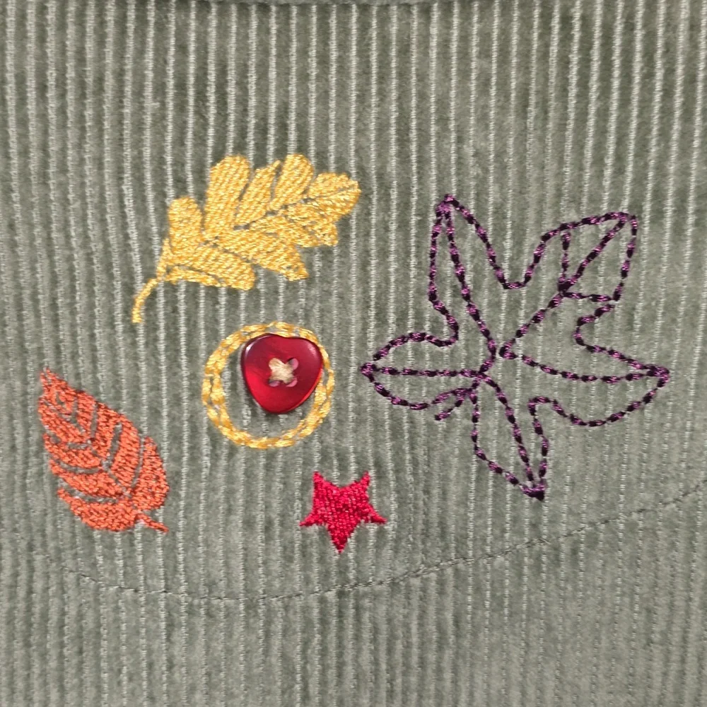 VTG Baxter & Wells Cotton Green Corduroy Fall Vest Womens Size Large - Picture 11 of 14